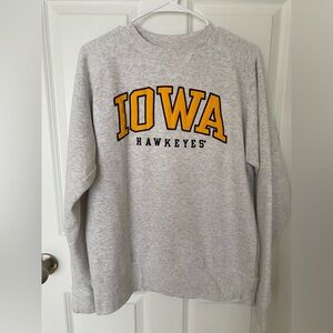 Champion Gray Iowa Hawkeyes Crewneck Sweater